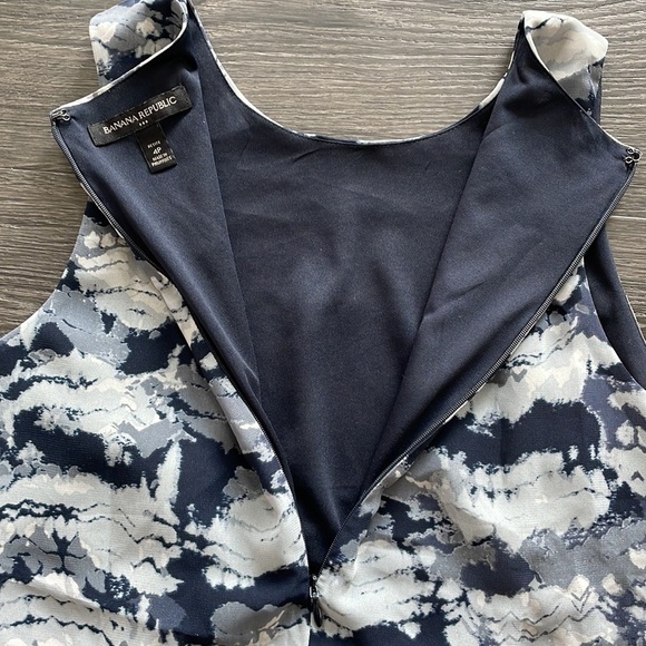 Sz4P Banana Republic 2 layer zipper back blue/grey tank top EUC - Picture 7 of 10